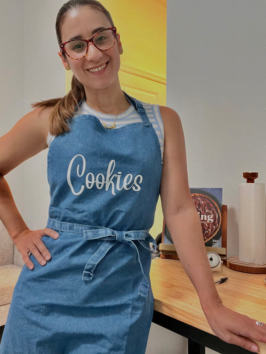APRON - DENIM STYLE "COOKIES"
