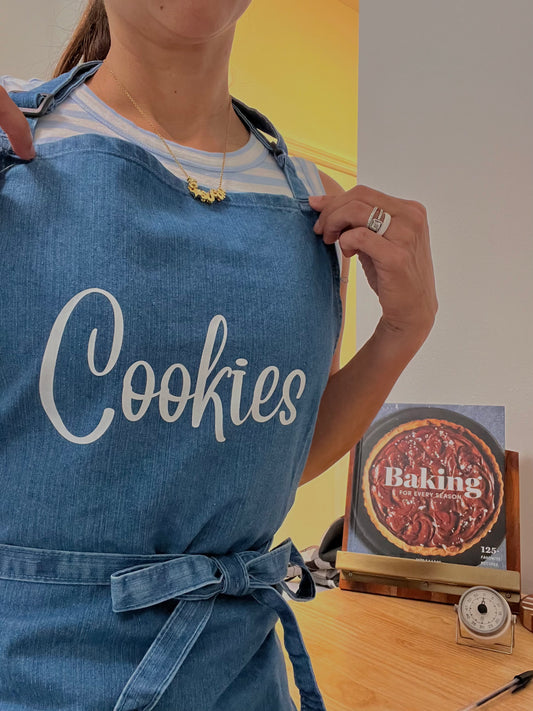 APRON - DENIM STYLE "COOKIES"