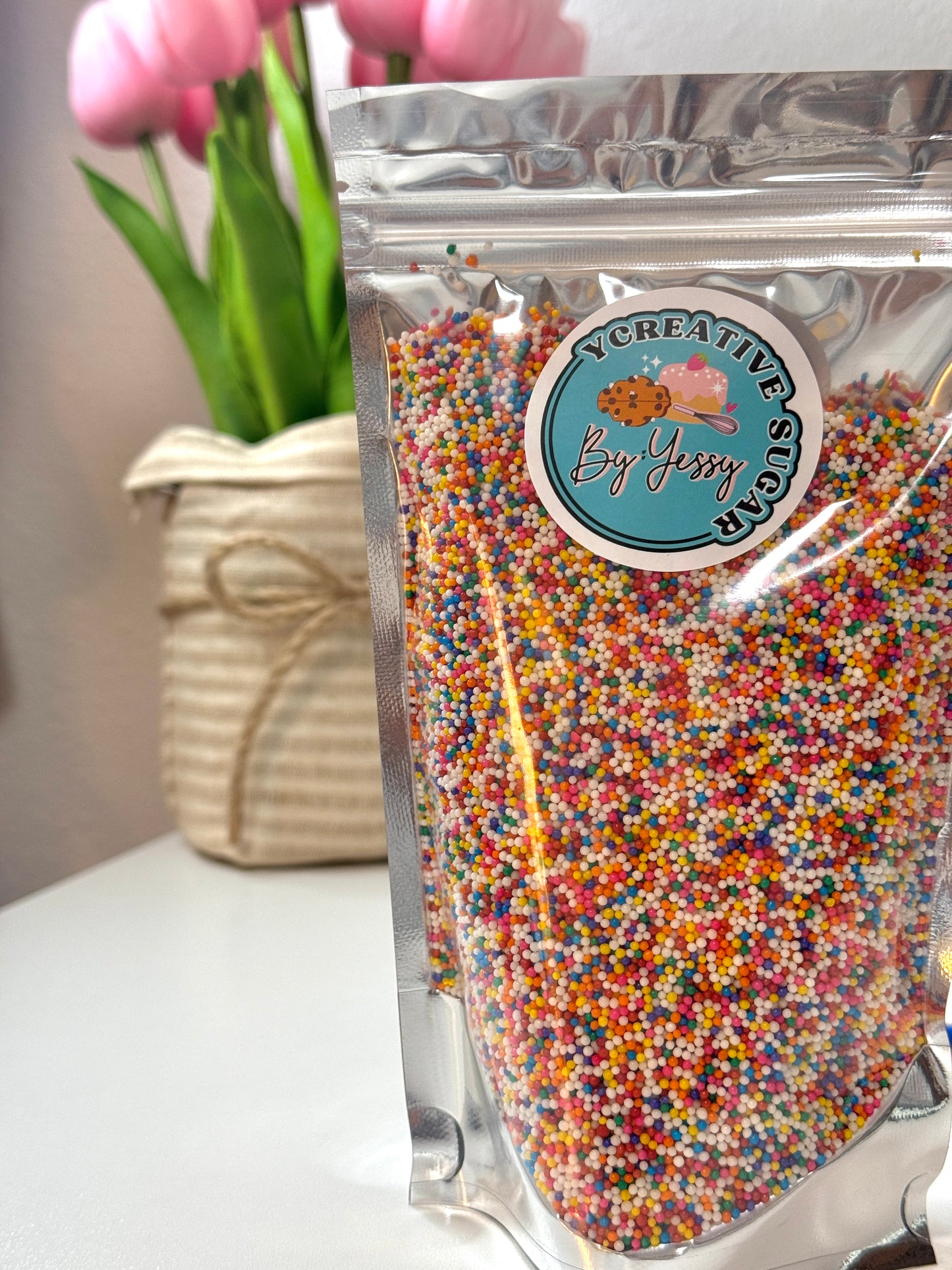 PASTRY SUPPLY - 350GR RAINBOW CRISPY MINI BALL