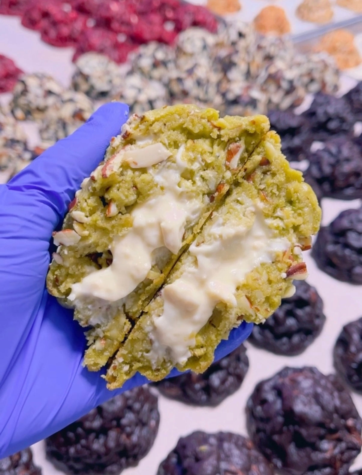 MATCHA COCONUT WITH ALMONDS